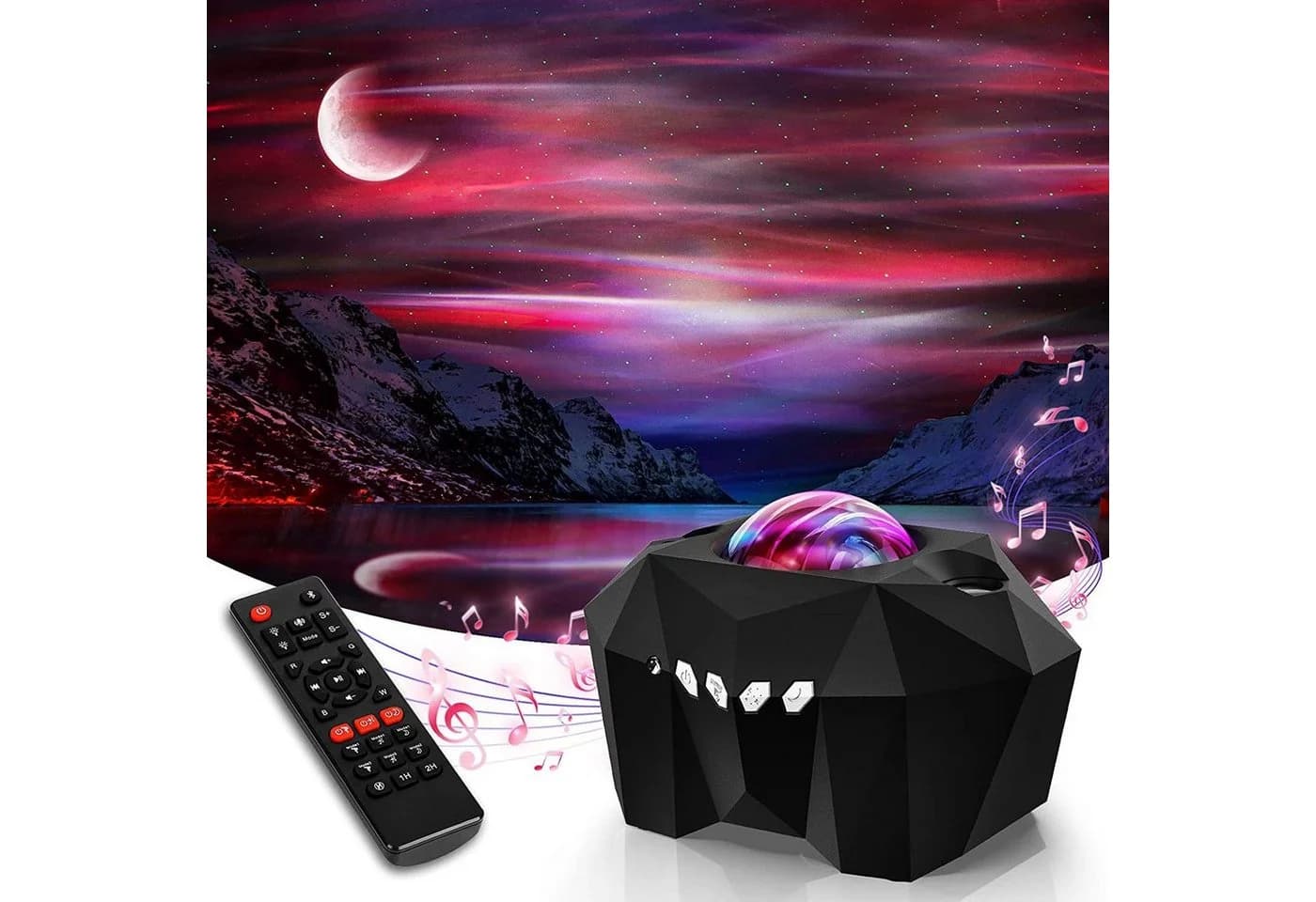 Rosnek LED Nachtlicht Sternenhimmel mit Bluetooth Lautsprecher und Fernbedienung - Bild 2