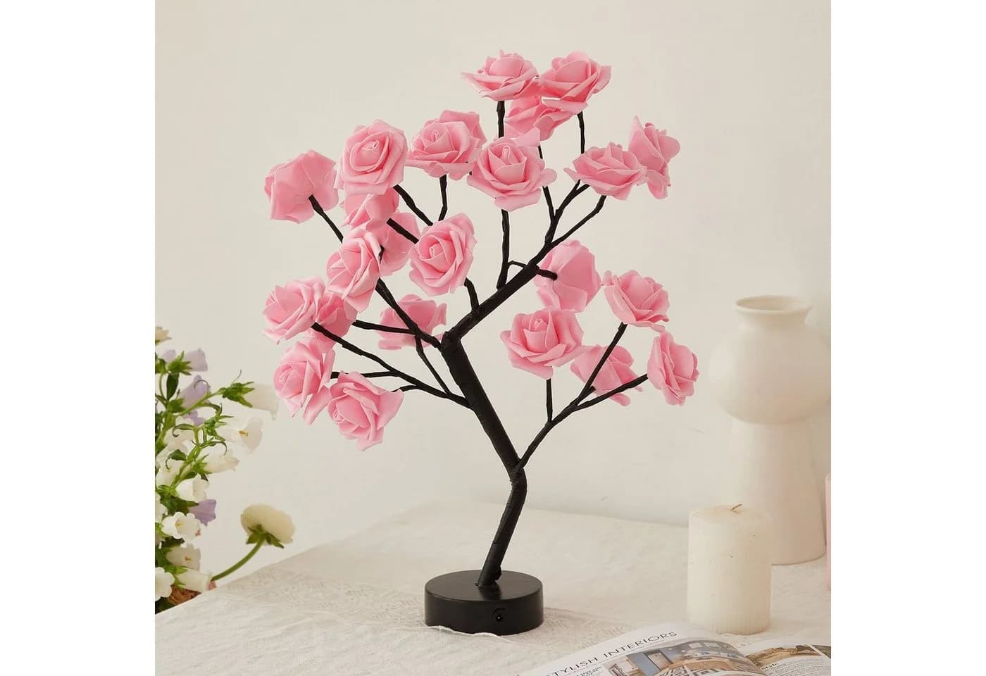 Rosnek LED Tischleuchte Bonsai-Baum Nachtlicht Warmweiß