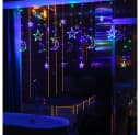 Rosnek LED-Lichtervorhang Sterne 8 Modi Warmweiß Bunt Bild 4