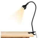 Rosnek LED Klemmtischleuchte Schwarz/Silber 360° Schwanenhals USB Bild 2