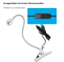 Rosnek LED Klemmtischleuchte Silber Schwarz USB Augenschutz Bild 1