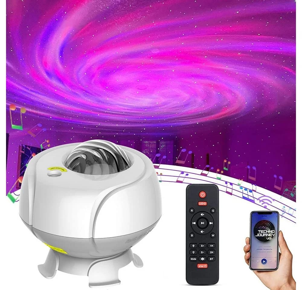 Rosnek LED Sternenhimmel Projektor Schwarz/Weiß mit Bluetooth & Timer - Bild 2