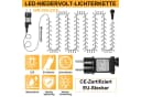 Sunicol LED-Lichterkette 200-flammig Warmweiß Dimmbar 8 Modi Timer Bild 5