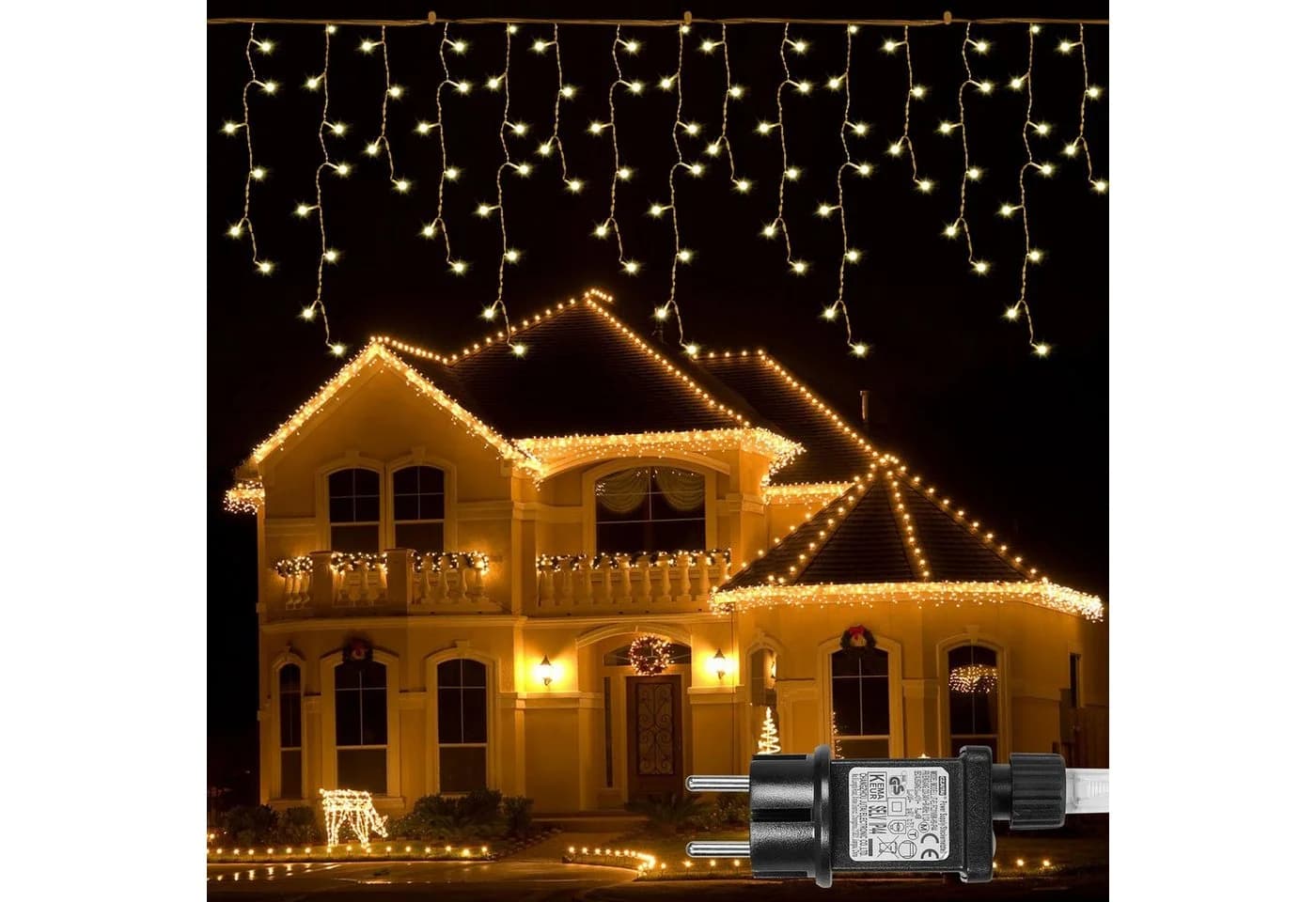 Sunicol LED-Lichtervorhang 5/10/15M, 8 Modi, Warmweiß - Bild 2