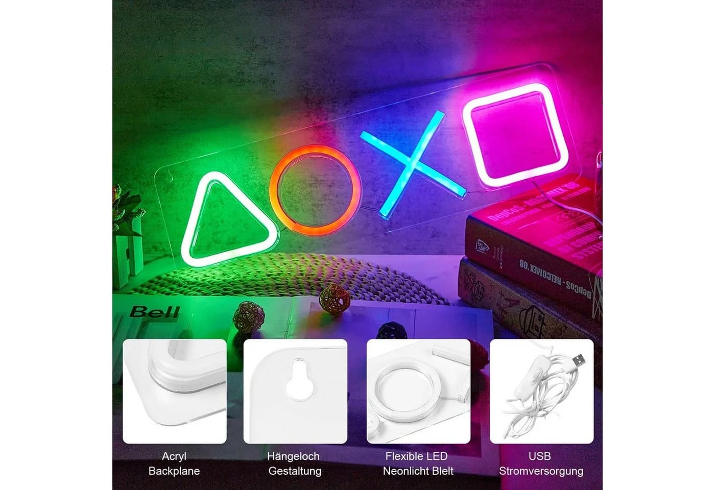 Sunicol LED Neon Schild Nachtlicht USB Wandleuchte - Bild 3