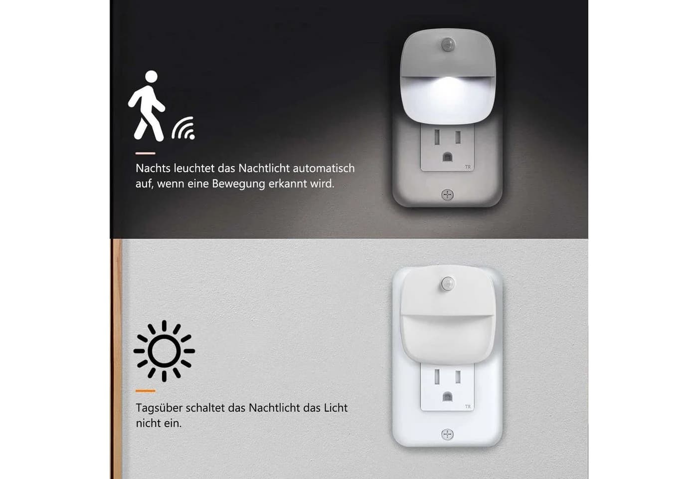 Sunicol LED Nachtlicht mit Bewegungssensor Weiß - Bild 3