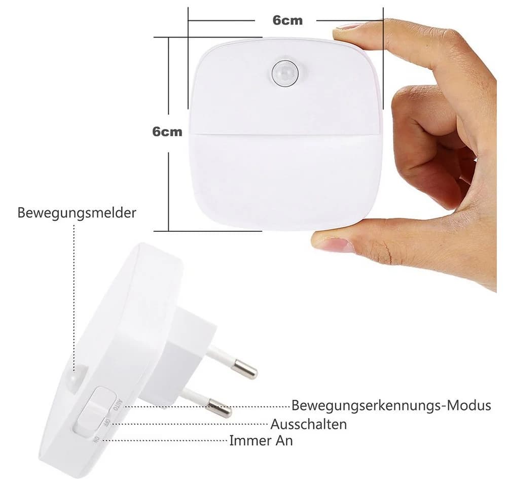 Sunicol LED Nachtlicht mit Bewegungssensor Weiß - Bild 4