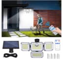 Sunicol LED Solar-Außenleuchte 4 Köpfe mit Bewegungssensor & Fernbedienung Bild 2