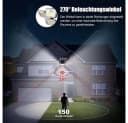 Sunicol LED Solar-Außenleuchte 4 Köpfe mit Bewegungssensor & Fernbedienung Bild 3