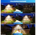 Sunicol LED Solar-Außenleuchte 4 Köpfe mit Bewegungssensor & Fernbedienung Bild 4