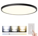Sunicol Ultraflache LED Deckenleuchte Schwarz Dimmbar Bild 2
