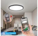 Sunicol Ultraflache LED Deckenleuchte Schwarz Dimmbar Bild 3