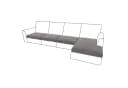 Rosnek Samt Sofahusse Stretch Schonbezug Grau Bild 2