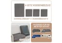 Rosnek Samt Sofahusse Stretch Schonbezug Grau Bild 4