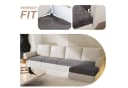 Rosnek Samt Sofahusse Stretch Schonbezug Grau Bild 5