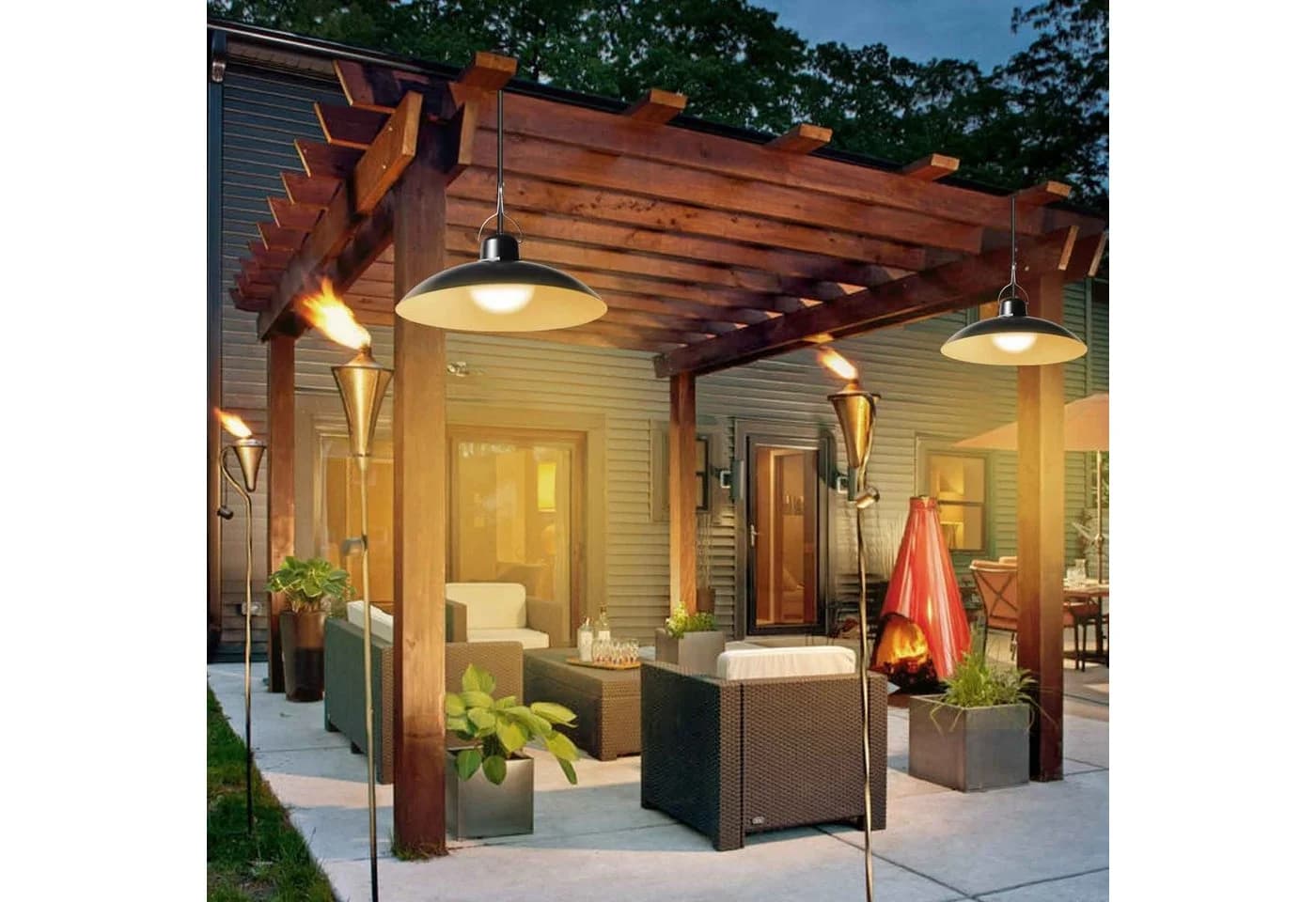 Sunicol LED Solar Hängeleuchte Dimmbar IP65 Weiß - Bild 3