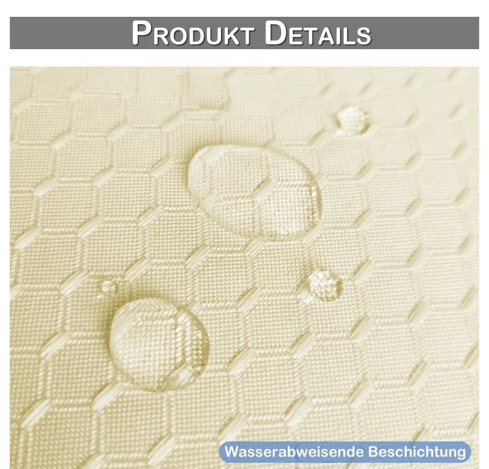 Sunicol Duschvorhang Wasserabweisend Waffel-Design Beige/Blau/Grau/Weiß - Bild 4