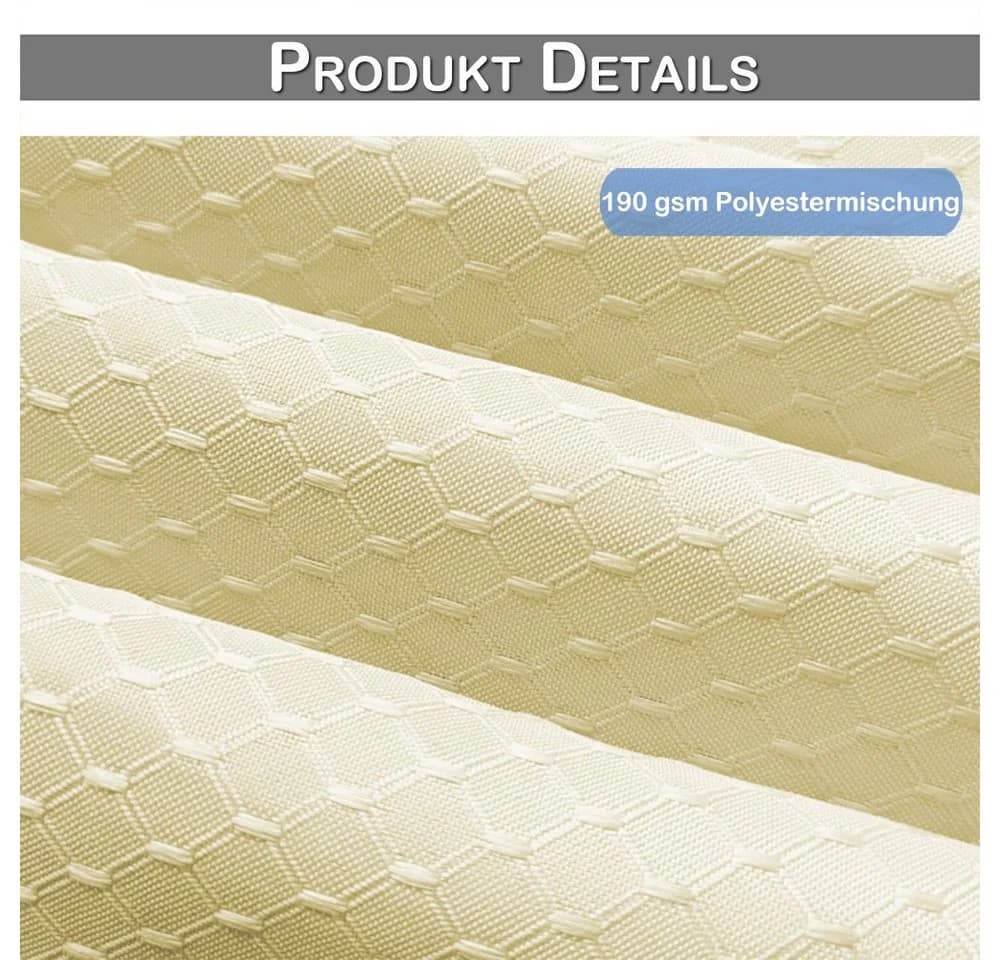 Sunicol Duschvorhang Wasserabweisend Waffel-Design Beige/Blau/Grau/Weiß - Bild 5