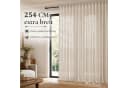 Lapamax Gardine Leinenoptik Braun 254cm Breite Halbtransparent Bild 1