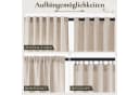 Lapamax Gardine Leinenoptik Braun 254cm Breite Halbtransparent Bild 3