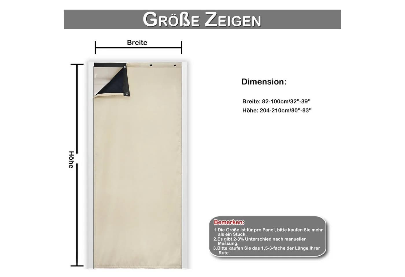 Sunicol Türvorhang Blickdicht Selbstklebend Grau