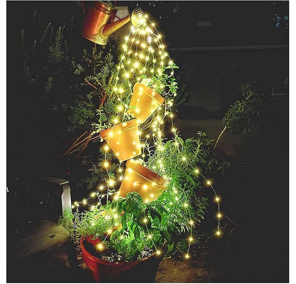 Rosnek LED-Lichterkette 1M, 5 Stränge, Batterie, für Garten, Balkon, Weihnachtsdekoration, Kupferdraht - Bild 2