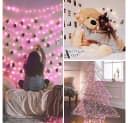 Rosnek LED-Lichterkette Kupferdraht wasserdicht rosa Bild 1