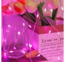 Rosnek LED-Lichterkette Kupferdraht wasserdicht rosa Bild 3