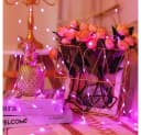 Rosnek LED-Lichterkette Kupferdraht wasserdicht rosa Bild 5