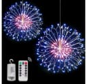 Rosnek LED-Lichterkette Feuerwerk, 198 LEDs, Timer, Fernbedienung, Kupferdraht, Batterie Bild 2
