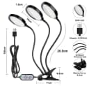 Rosnek Pflanzenlampe 1/2/3/4 Köpfe, dimmbar, USB-5V, Vollspektrum-Licht Bild 1