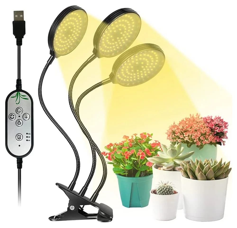 Rosnek Pflanzenlampe 1/2/3/4 Köpfe, dimmbar, USB-5V, Vollspektrum-Licht - Bild 2