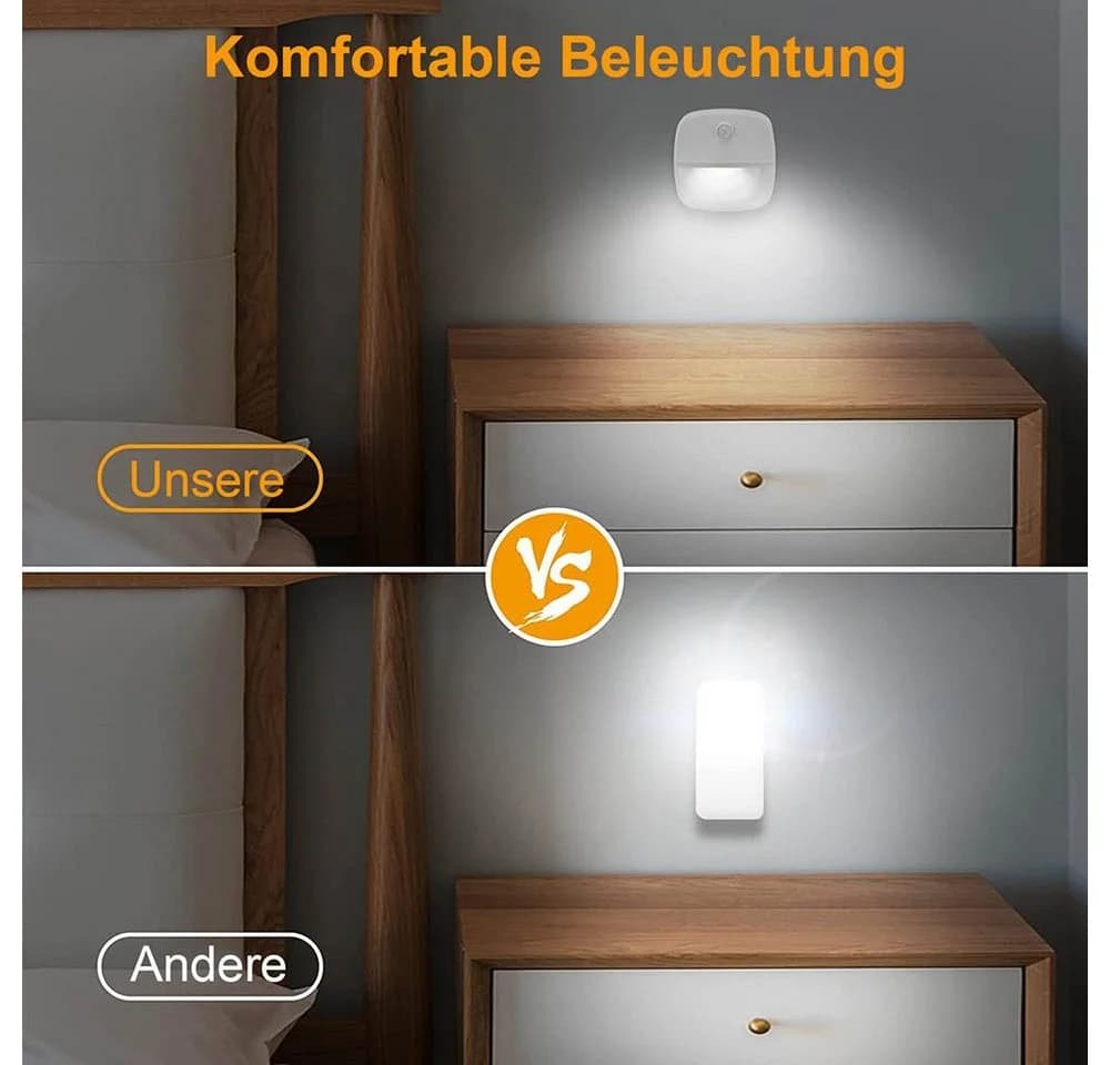 Rosnek LED Nachtlicht Aufkleber mit Bewegungsmelder, Weiß, Warmweiß - Bild 5