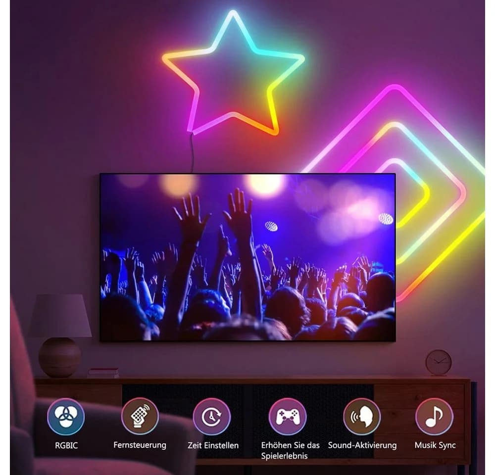Rosnek LED Stripe 3M RGB Silikon Wasserdicht App Steuerung - Bild 4