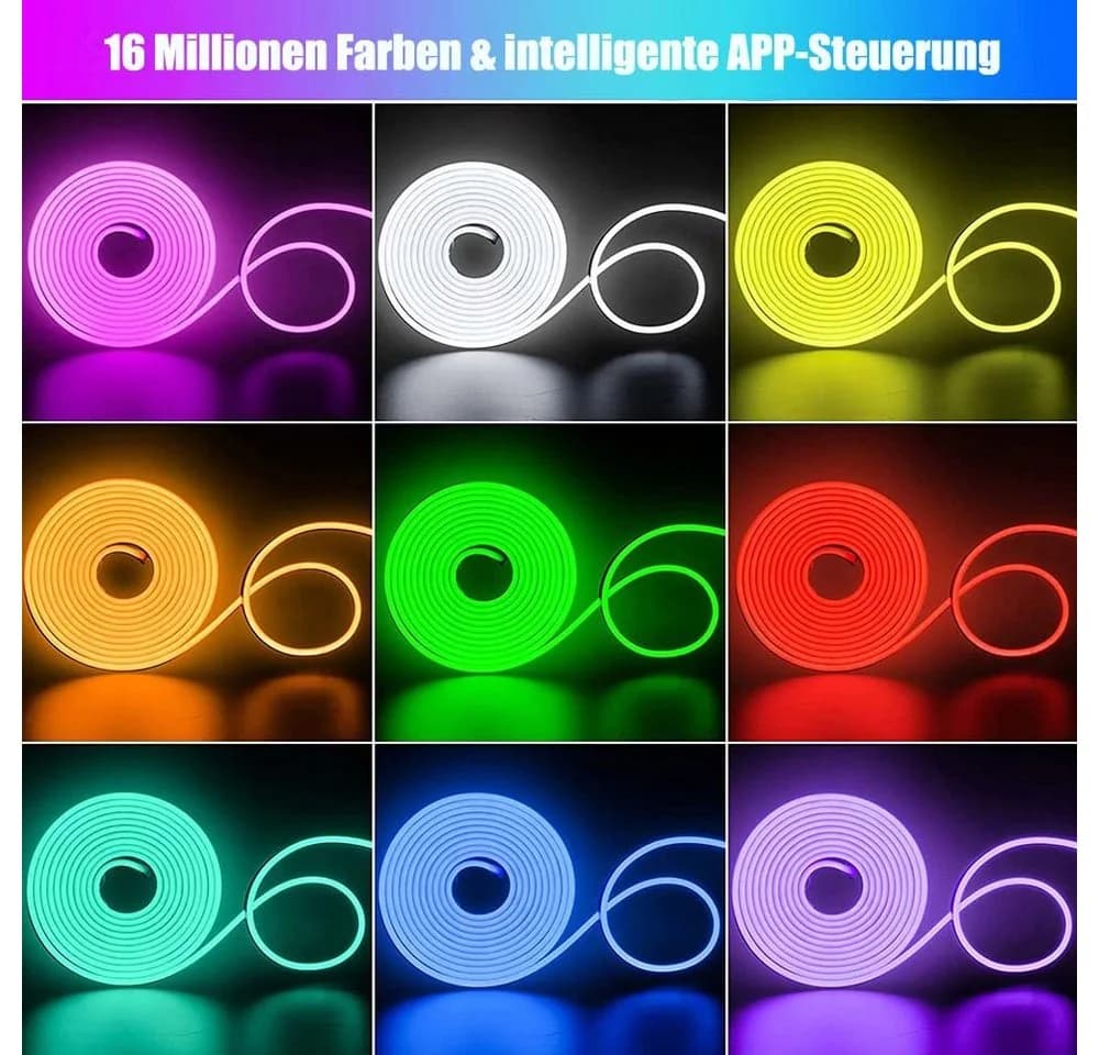 Rosnek LED Stripe 3M RGB Silikon Wasserdicht App Steuerung - Bild 5