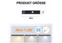 Rosnek LED Lichtleiste Wiederaufladbar 3 Lichtfarben Dimmbar Schwarz Bild 1