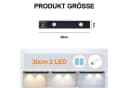 Rosnek LED Lichtleiste Wiederaufladbar Schwarz Dimmbar Bild 1