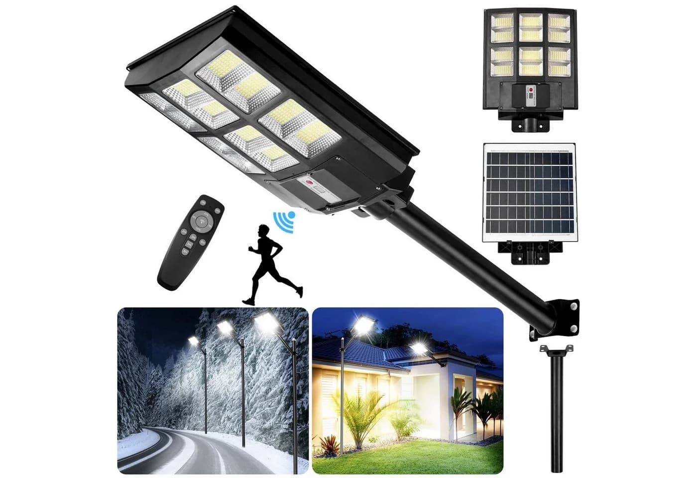 Rosnek LED Außen-Wandleuchte Solar Bewegungsmelder Weiß - Bild 2