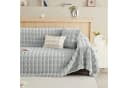 Rosnek Sofahusse Zottelig Warm Wellendesign Rutschfest Grau Bild 4