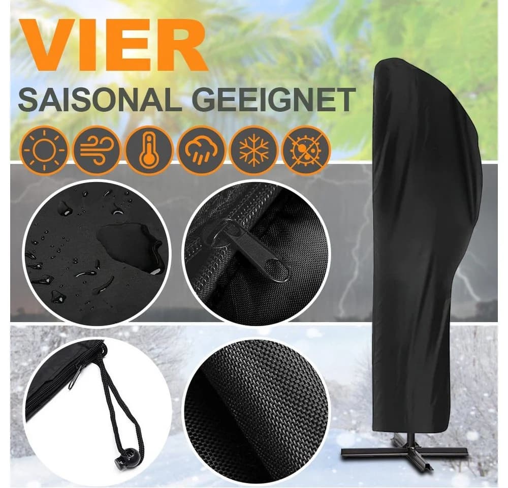 BTTO Sonnenschirmhülle Wasserdicht UV-beständig 210D Oxford - Bild 5