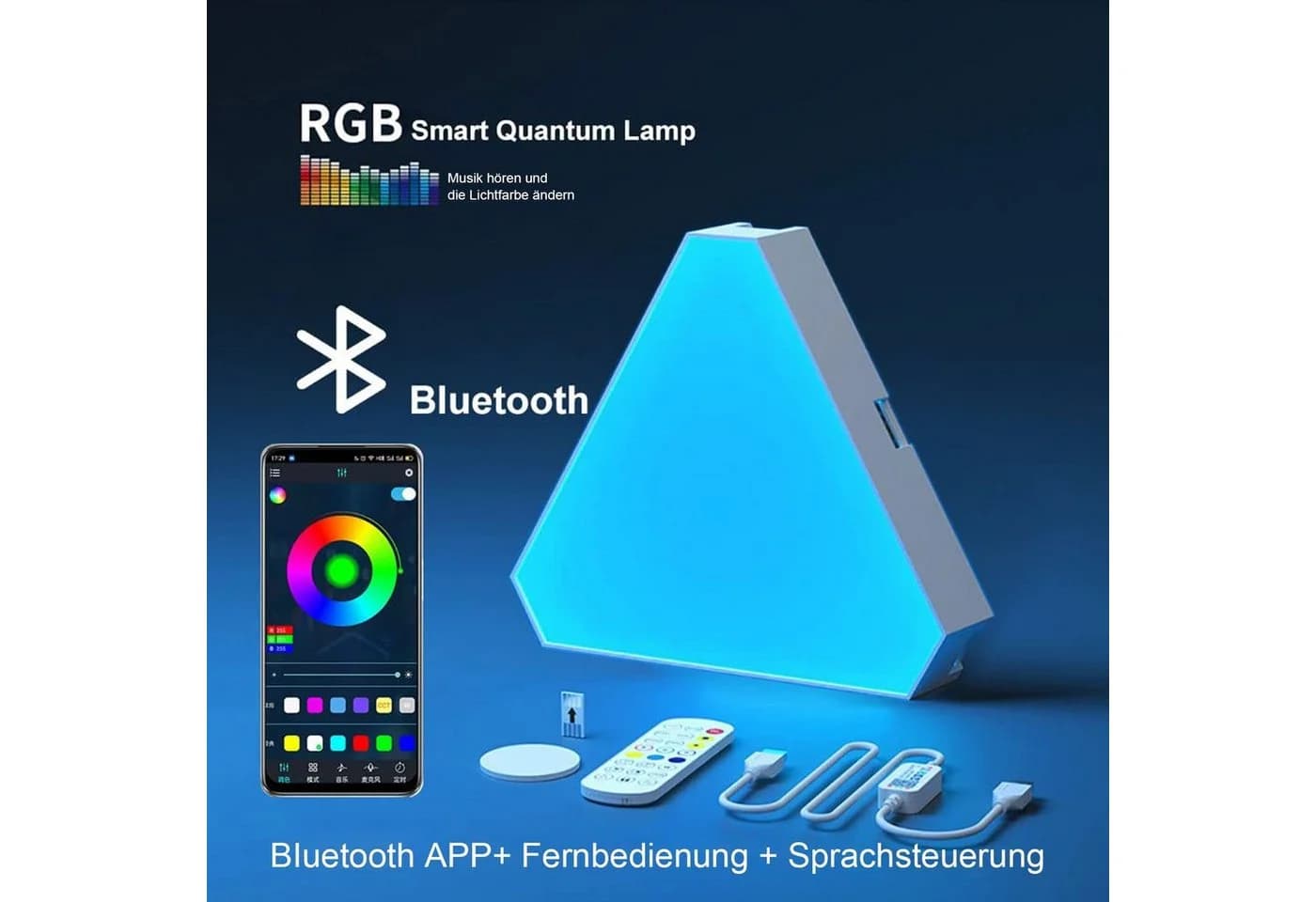 MUPOO LED Wandleuchte Dreiecke LED Panel Dekolicht WIFI-APP LED Nachtlicht - Bild 5