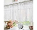 BTTO V&G Scheibengardine Kurze Scheibengardinen,Floral Spitze Kurzes Fenster Vorhang (2 St), transparent, für Küche Wohnzimmer Schlafzimmer,1/2 Stück Bild 2