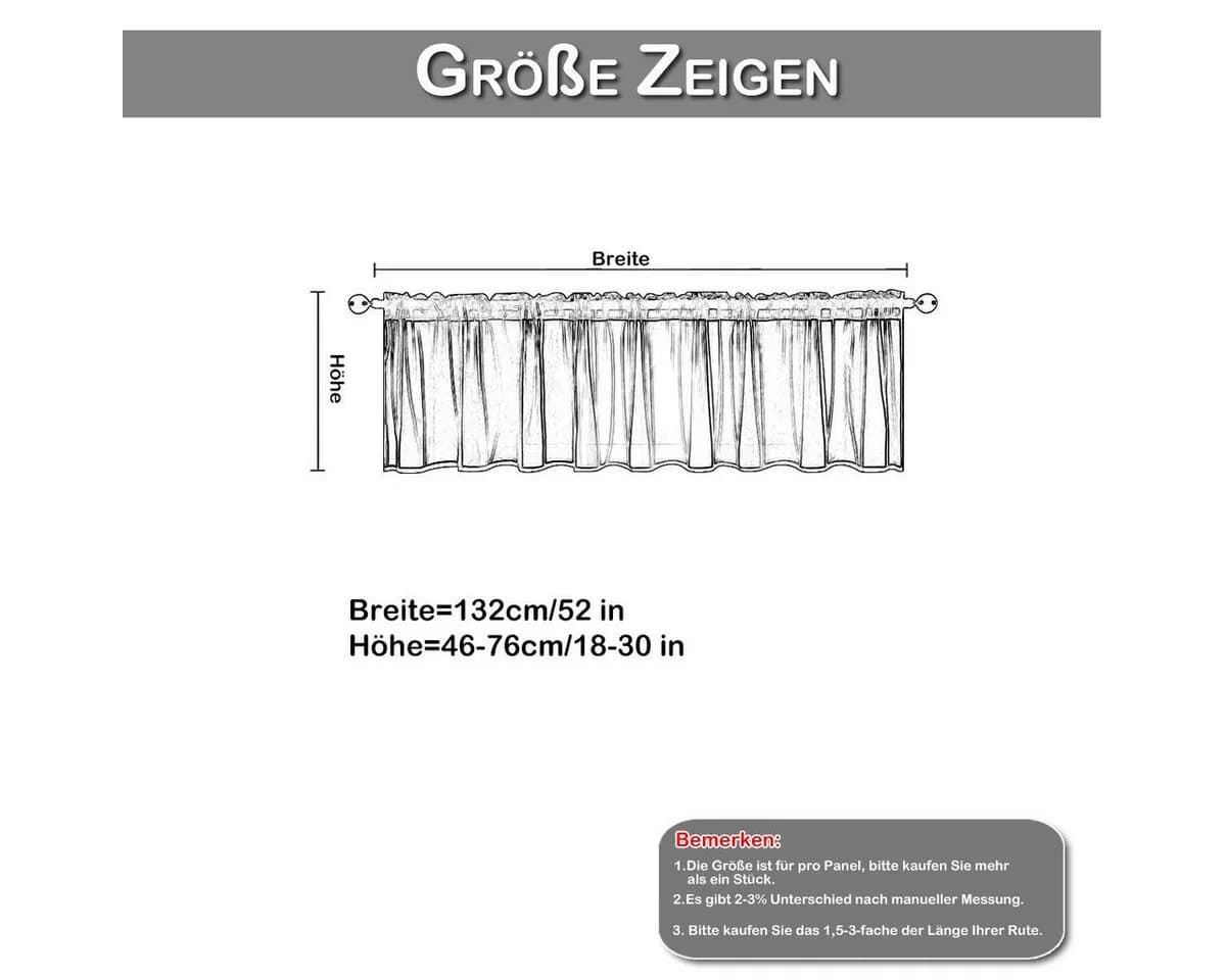 BTTO V&G Scheibengardine Kurz Transparent Floral Spitze 2 Stück - Bild 5