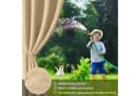 Jibenhome Terrassenvorhang Outdoor Verdunkelnd Wasserdicht Beige Grau Schwarz Bild 3