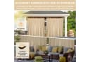 Jibenhome Terrassenvorhang Outdoor Verdunkelnd Wasserdicht Beige Grau Schwarz Bild 4