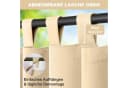 Jibenhome Terrassenvorhang Outdoor Verdunkelnd Wasserdicht Beige Grau Schwarz Bild 5