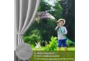 BTTO V&G Outdoorgardine Grau Verdunkelnd Wasserdicht mit Magic Tape Bild 3