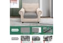 BTTO Sofahusse Stretch Floral Hellgrau Retro Sofa Sitzkissenbezug Bild 3