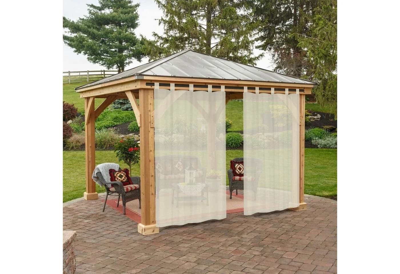 BTTO V&G Outdoorvorhang Transparent Wasserdicht mit Magic Tape - Bild 3