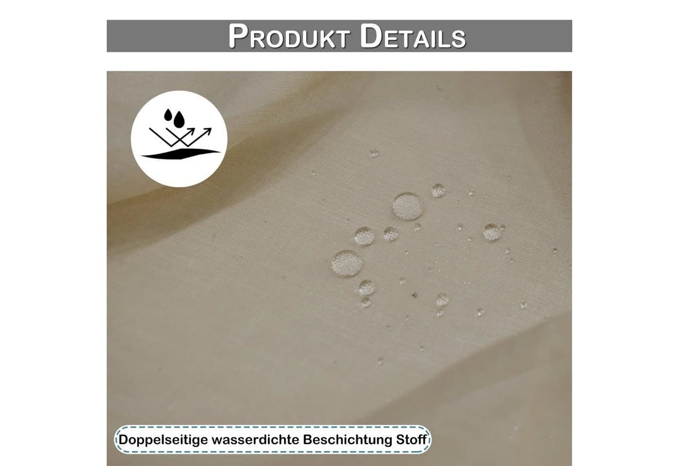 BTTO V&G Outdoorvorhang Wasserdicht Transparent 2er Set - Bild 5
